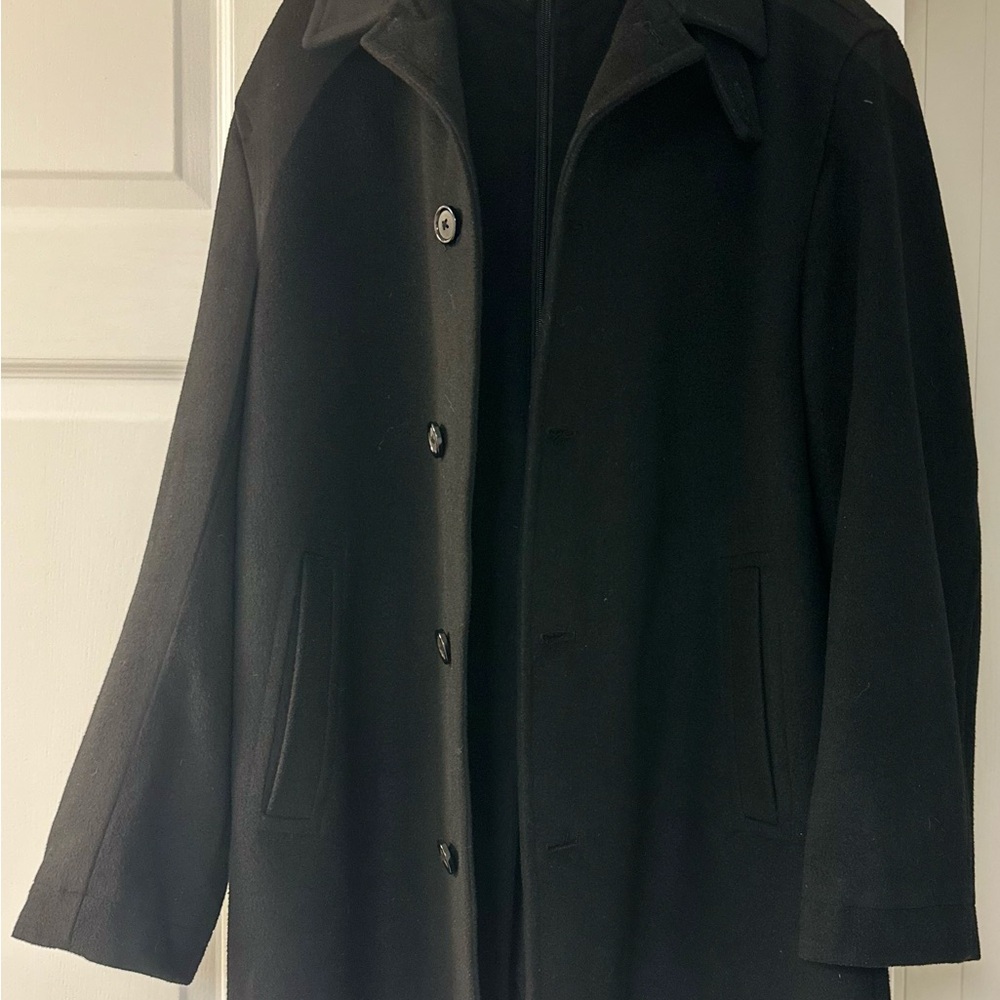 jf j.ferrar Black Trench Coat Timeless Design